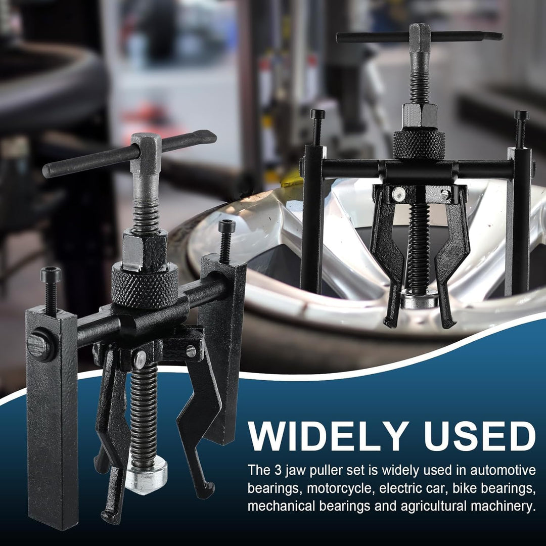 Thsakzo Abzieher Werkzeug,Innenlager Abzieher Mit 3 Backen,Scheibenwischer Abzieher,Zweibacken Zahnr