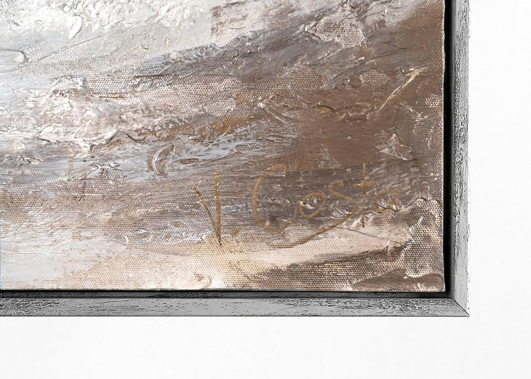 YS-Art XXL Abstrakt Fluoreszierendes selbst leuchtendes Acryl 3D Gemälde auf Leinwand Sternenverbind