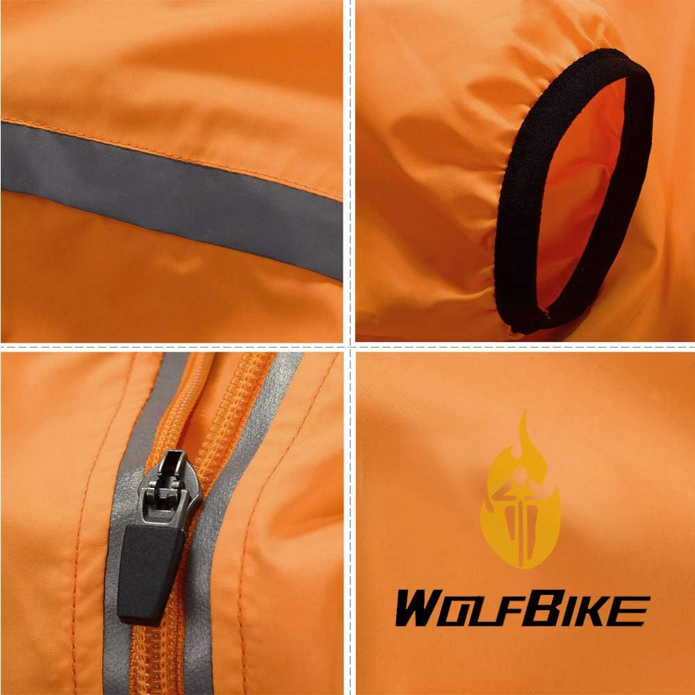 WOSAWE Herren-Fahrradjacke Winddichte wasserdichte MTB Mountainbike Jacket Für Radfahren, Joggen &amp; W
