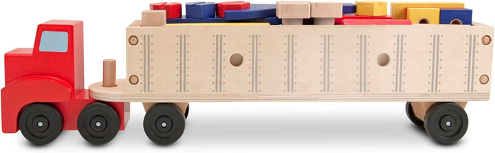 Melissa & Doug Big Rig Truck Wooden Building Set (22 pcs)