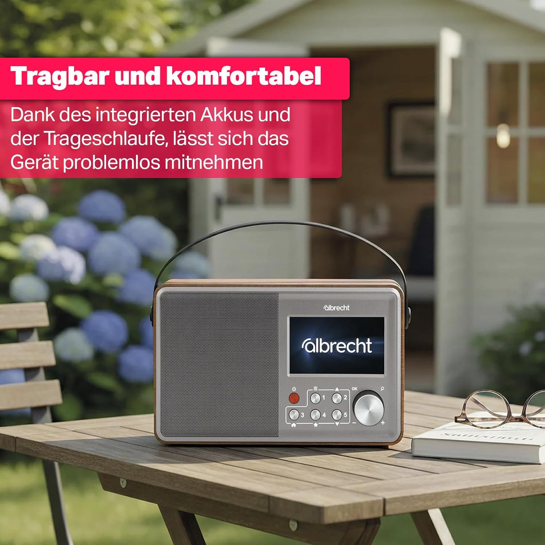 Albrecht DR 862 DAB+ Digitalradio mit UKW | intuitive Handhabung | grosse Schriften | aktivierbarer