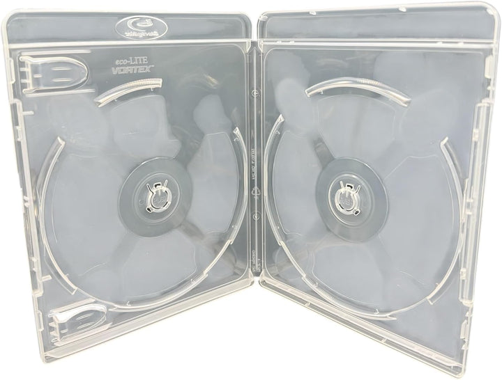 50 x Amaray Vortex Eco-Lite Double 3D Clear 2-Disc Blu-ray Hüllen in Dragon Trading Verpackung