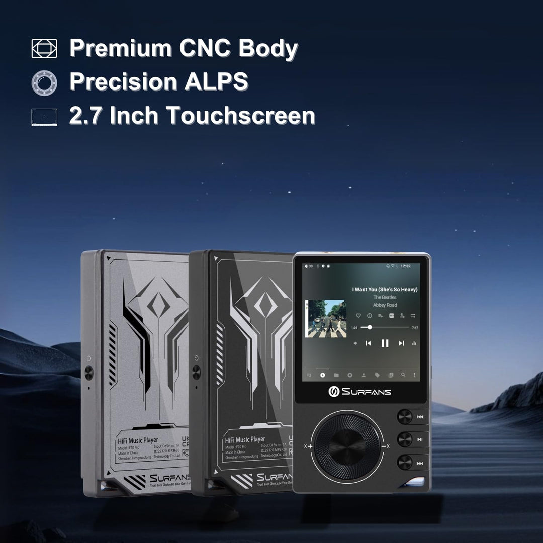 F20 Pro Android Hi-Res Musikplayer mit Dual ESS9018 DAC, DSD512, Spotify & Tidal Support, WLAN & BT