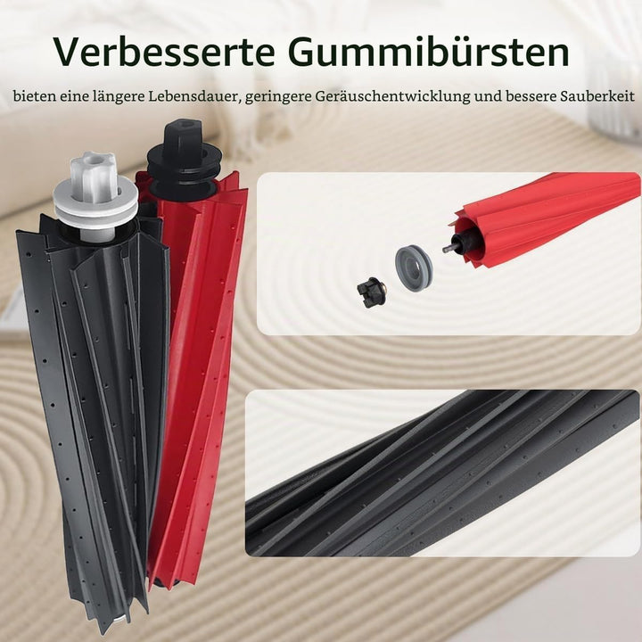 2 Stück Hauptbürste Zubehör für Roborock S8 / S8+ / S8 Pro Ultra / Q5 Pro / Q5 Pro+ / Q8 Max / Q8 Ma