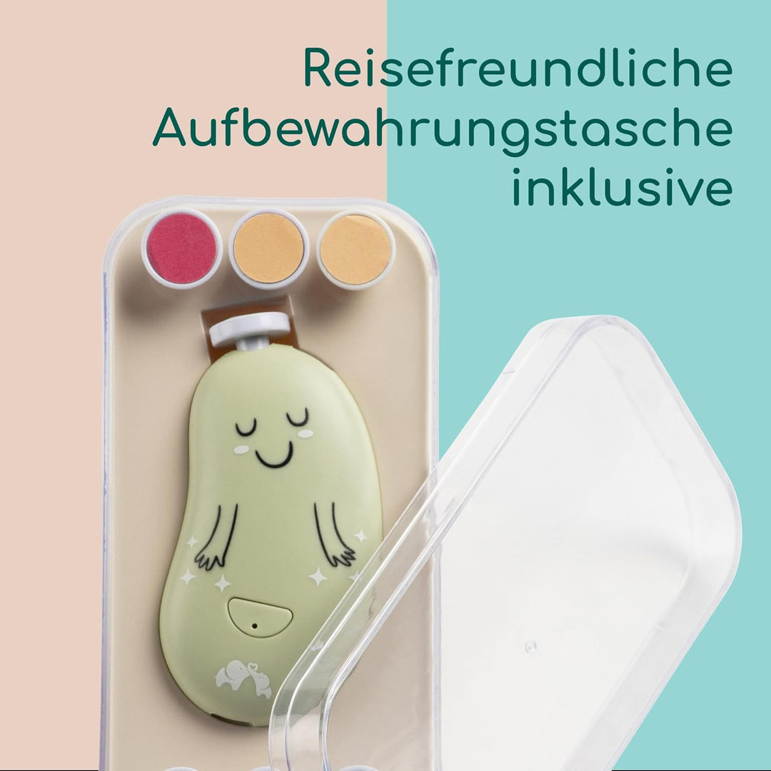 Bebeconfort Elektrische Baby-Nagelfeile, Ab Geburt, Babys + Kleinkinder, 7 Nagelfeilen mit Verschied