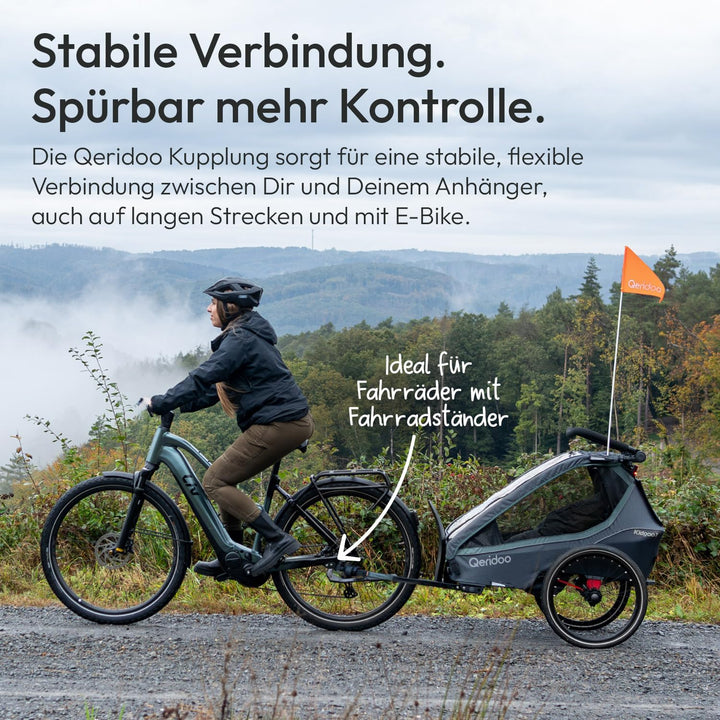 Qeridoo Kupplung für Montage an Fahrradständer - ab Fahrradanhänger Baujahr 2017