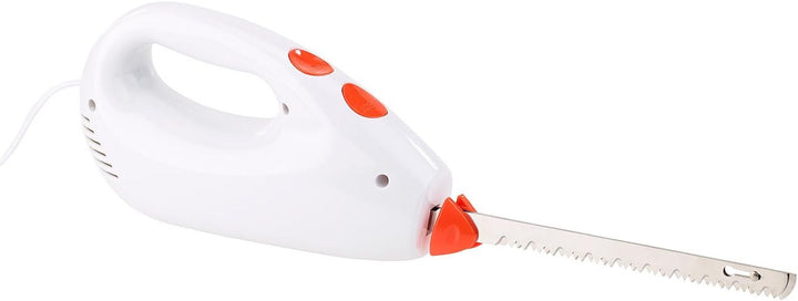 Rosenstein & Söhne Elektrisches Messer: Elektromesser mit 2 Edelstahl-Doppelklingen & Sicherheitssys