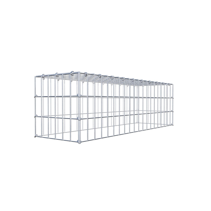 GABIONA Anbau-Gabione Typ3 eckig, Maschenweite 5 x 10 cm, Tiefe 30 cm, Gabione 100 x 30 x 30 cm (L x