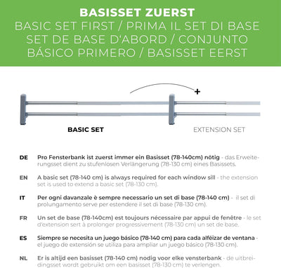 Blumenkasten Halterung Fensterbank aussen - masu ERWEITERUNGSSET - Blumenkastenhalterung ohne Bohren