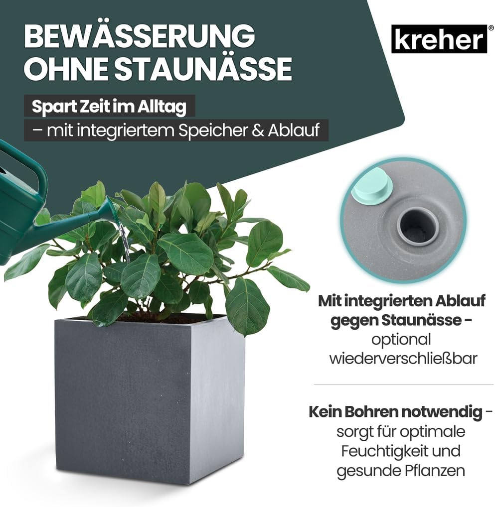 Kreher XL Pflanzkasten Millennium in verschiedenen Formaten und Farben. Tolle Naturstein Optik in Br