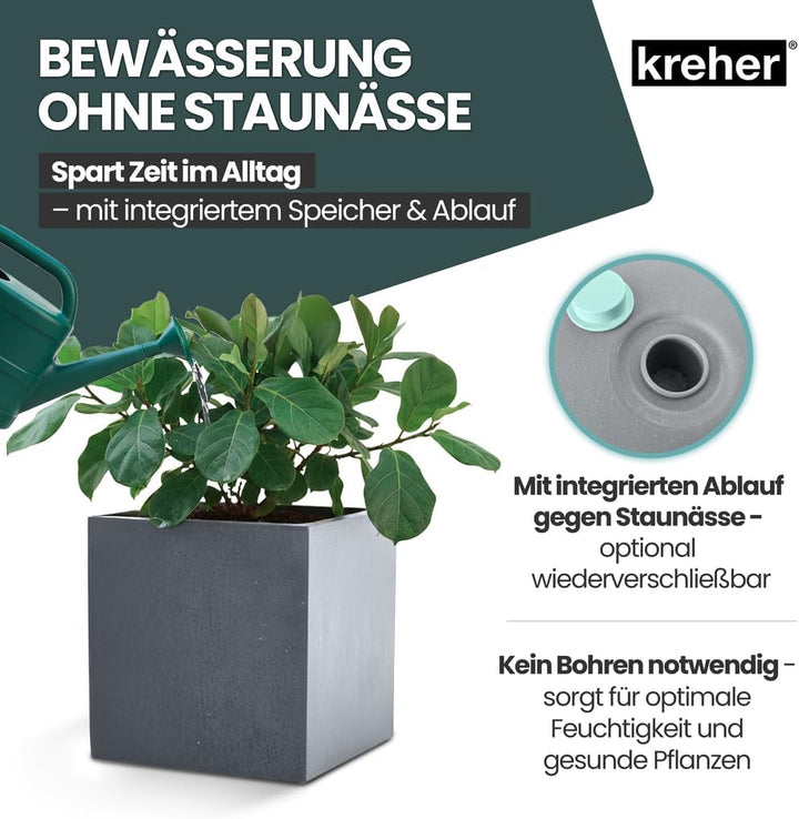 Kreher XL Pflanzkasten Millennium in verschiedenen Formaten und Farben. Tolle Naturstein Optik in Br