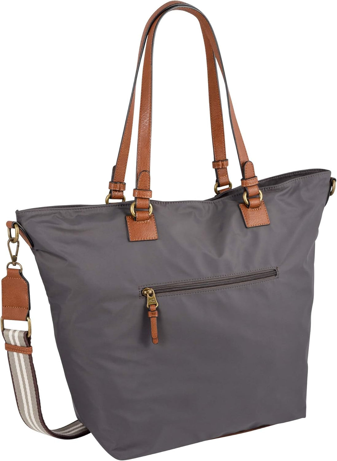 camel active bags Bari Damen Shopper Umhängetasche Reissverschluss Gross dark grey 48 x 13,5 x 35 Da