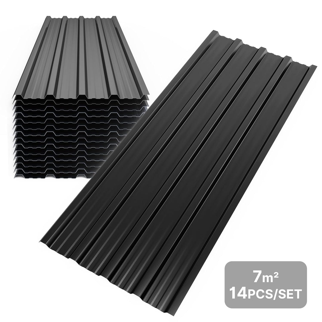Mondeer 14er-Set Metall Trapezblech, Wellblechplatten für Dach, Dachbleche Trapezblech, Verzinkter S