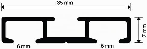 Garduna 240cm | schwarz | Gardinenschiene Vorhangschiene| Aluminium | 1- oder 2-läufig 240cm (2x120c