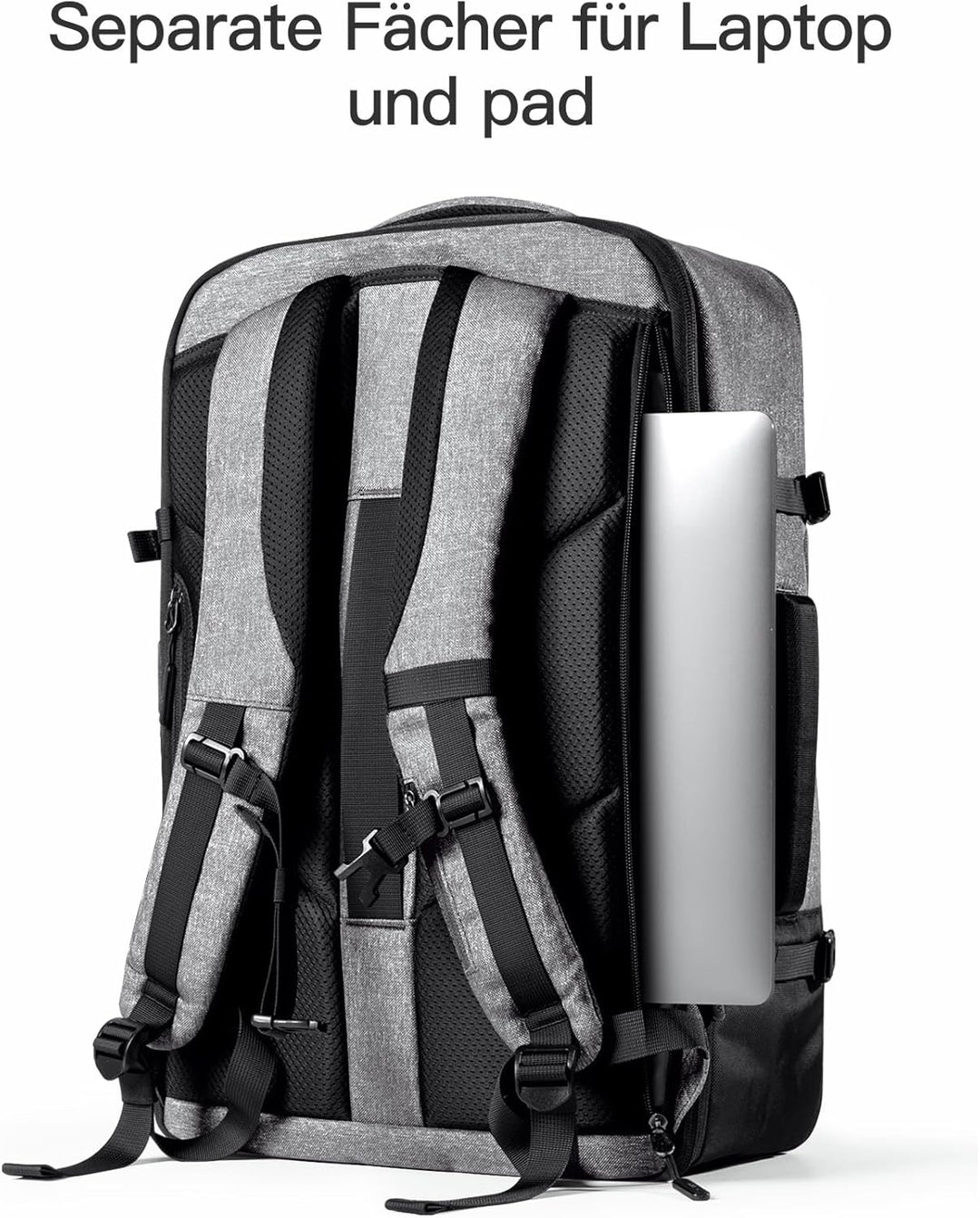Inateck 38.5-46.2 L Reiserucksack Erweiterbarer Herren Damen Handgepäck Flugzeug Rucksack, 15.6 Zoll