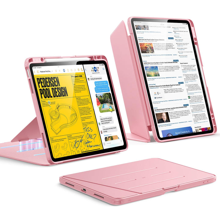 ESR Hülle für iPad Air 13 Zoll (2026/2025/2024) M4/M3/M2, Vertikale Stand, Mehrere Standwinkel, Ultr