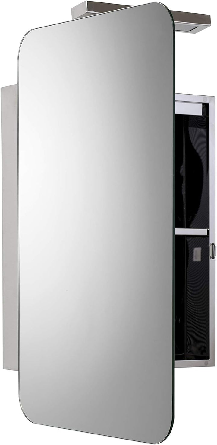Croydex Medway Spiegelschrank, Edelstahl Spiegel, Silber, M