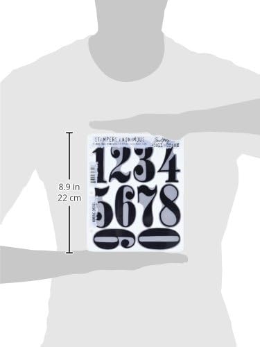 Tim Holtz Haftende Stempelsets, Stampers Anonymous, künstlerische Werkzeuge, Gummistempel numerisch