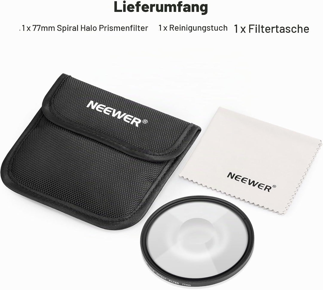 NEEWER 77mm Spirale Halo Kamera Objektiv Filter, Prisma K9 Optisches Glas Spezialeffekte Filter Foto