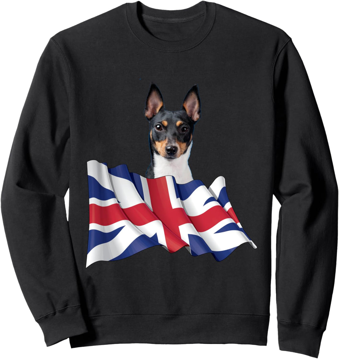 Union Jack Flag Dog Toy Fox Terrier Sweatshirt