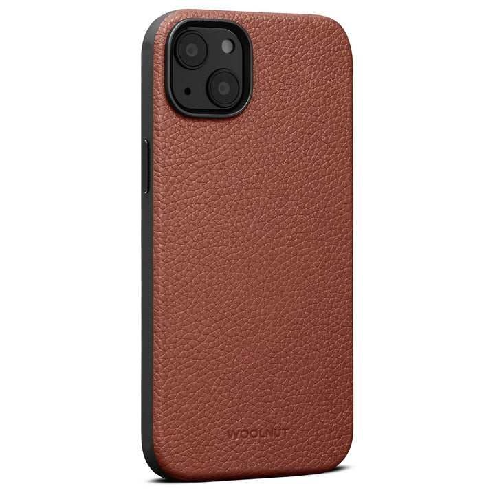 Woolnut Leder Hülle Case für iPhone 14 Plus - Cognac Braun