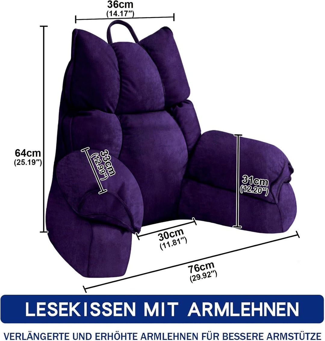 Lesekissen Bett mit Rückenlehne, Rückenkissen Sofa &amp; Bett Erwachsene | Lesekissen für Bett &amp; Sofa, R