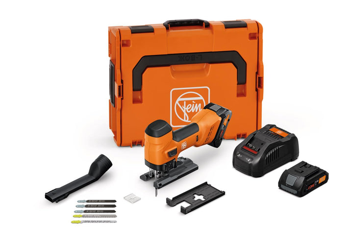Fein F-IRON Jig 26 AS Set 2 x 4 Ah (Abmessungen: 250 x 174 x 79 mm, Gewicht: 2,10 g, 18 V Lithium-Io