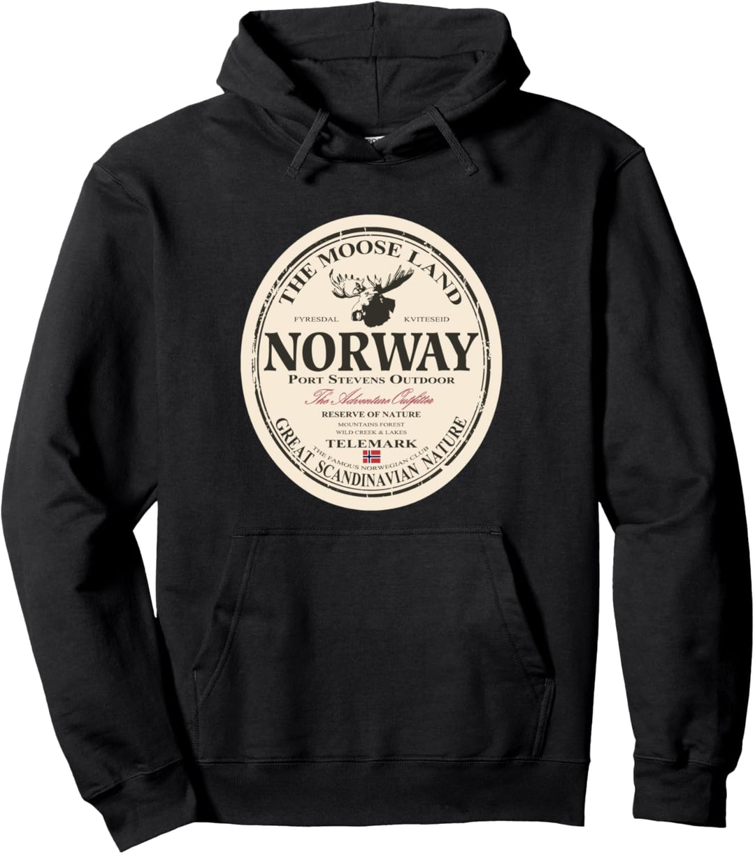 Norwegen Elch Norwegische Flagge Fahne Norway Norge Pullover Hoodie