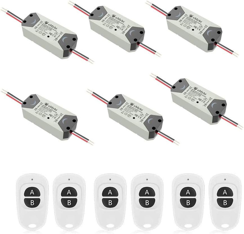 eMylo Smart Wireless Relay-Schalter DC 12V HF-Relaismodul Ein 1-Kanal-Fernsteuerungsschalter 5V-24V