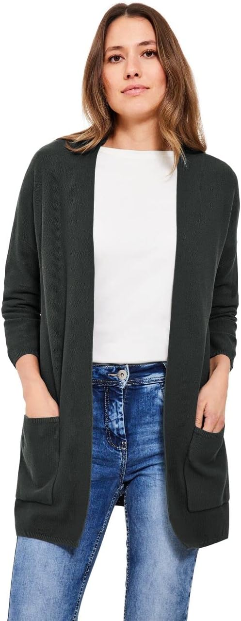 Cecil Damen Longcardigan M Easy Khaki, M Easy Khaki