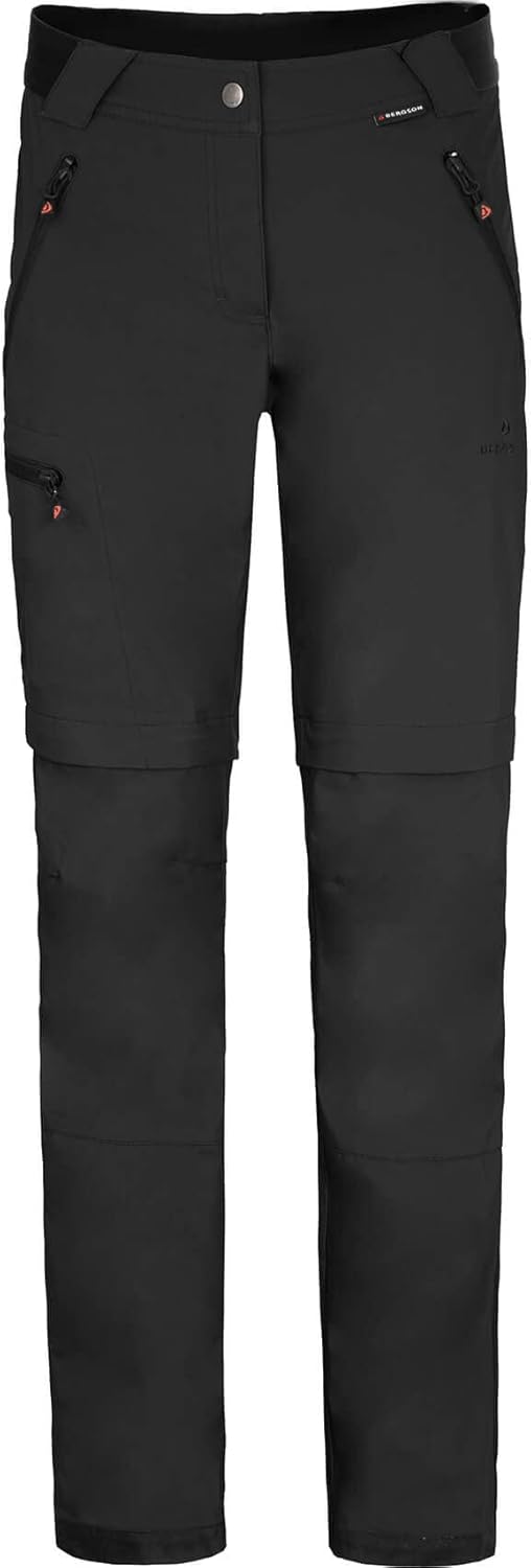 Bergson TESSE Zipp-Off | Damen Softshellhose - Bermuda Zipp Off, elastischer Comfort Bund, leicht, r