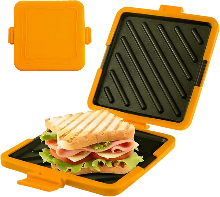 Mikrowellen-Sandwich-Maker, lebensmittelechte Antihaft-Sandwichpresse, integrierter Anschluss, spülm