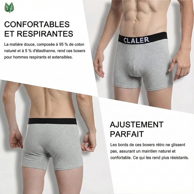Boxershorts Herren 6er Pack Baumwolle Unterhosen Männer Retroshorts Bequeme und Atmungsaktive Men Un