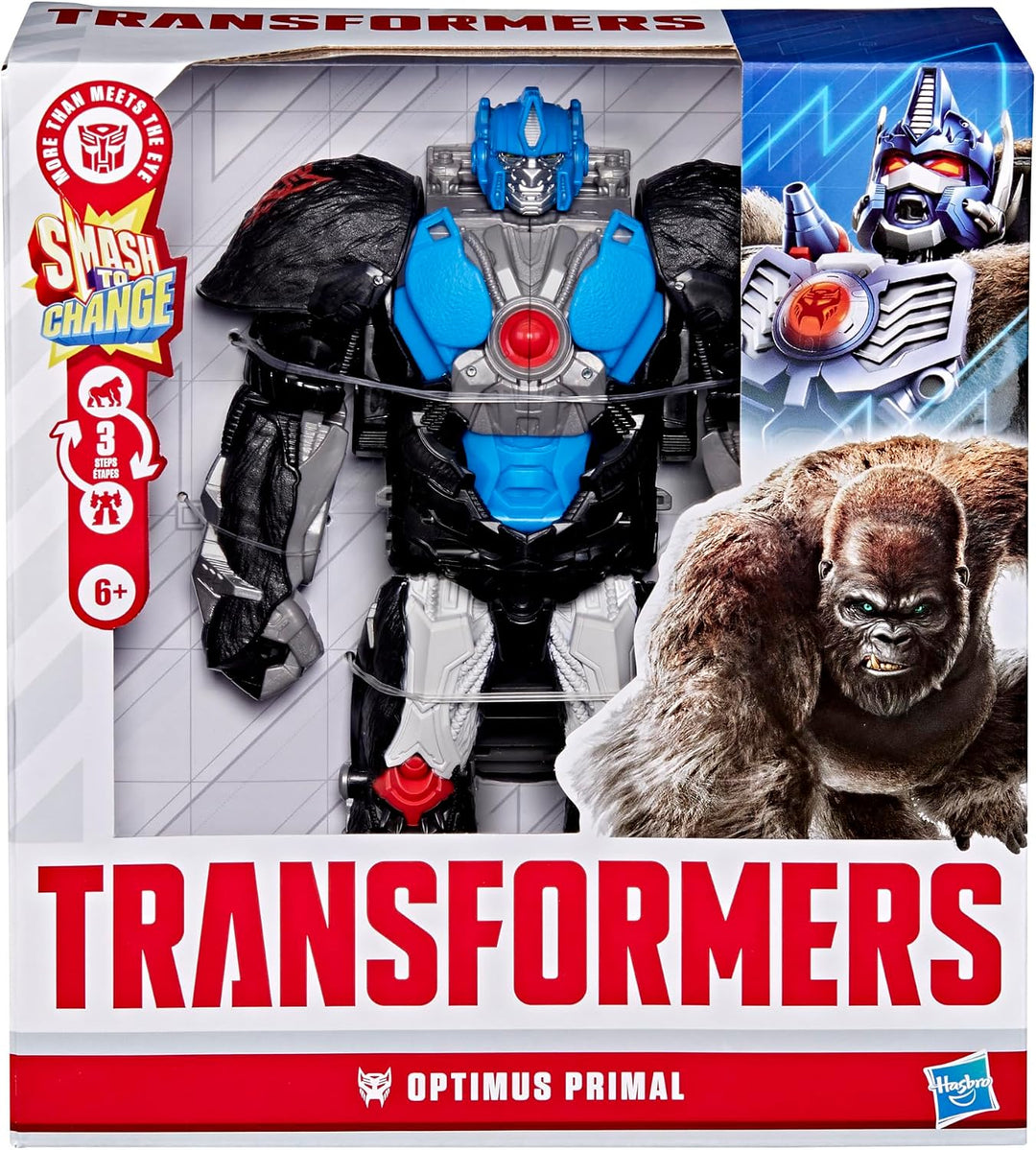 Transformers Smash Changers Optimus Primal Action-Figur, lässt Sich vom Roboterspielzeug in einen Go