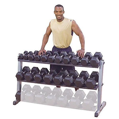 BODY-SOLID GDR-60 Hexhantelständer Kurzhantelständer Hantelablage 3-lagig, 3-lagig
