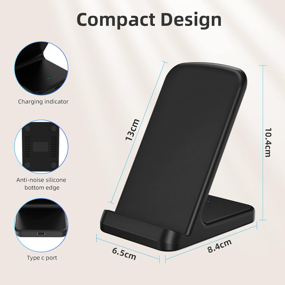 Wireless Charger, Zestiq 15W Induktive Ladestation Handy Ständer, Schnelles Kabelloses Ladegerät für