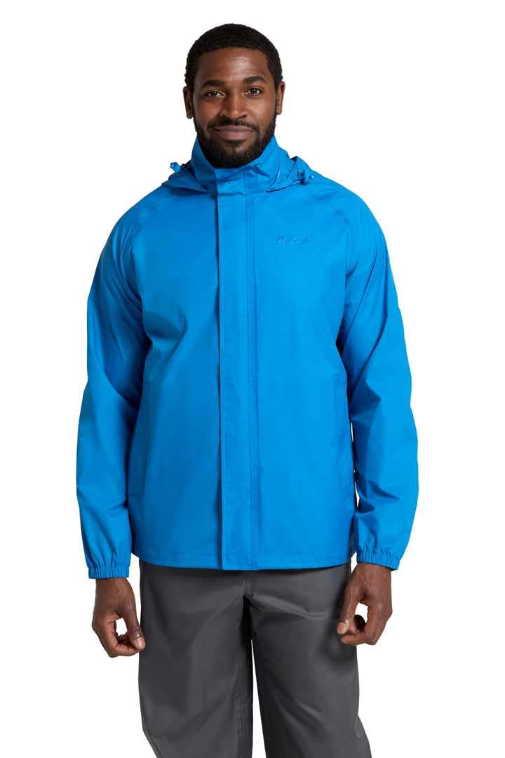 Mountain Warehouse Pakka Herren Wasserdicht Leichte verpackbare Regen Renn Sport Jacke M Leuchtend B