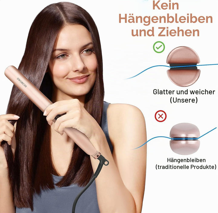 Glätteisen Locken und Glätten 2 in 1 SWORCHI Haarglätter Lockenstab Ceramic Hair Straightener für La