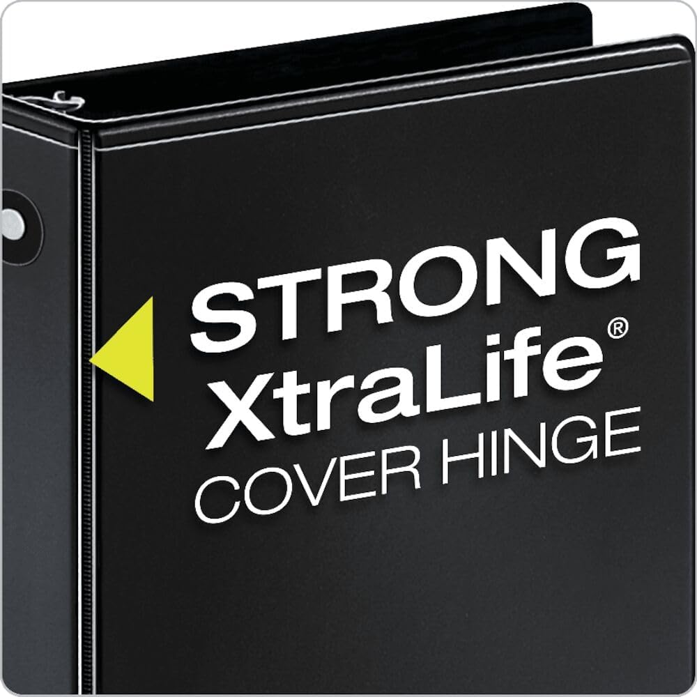 Cardinal Economy 3-Ring Binders, 1", Round Rings, Holds 225 Sheets, Clearvue Presentation View, Non-