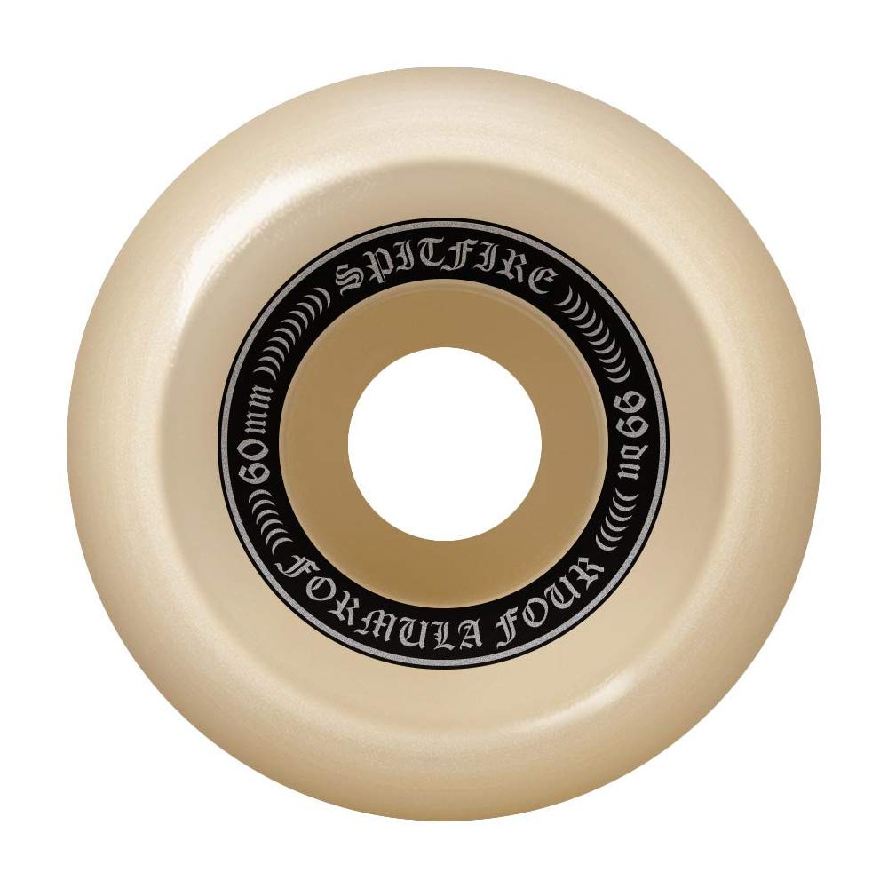 Spitfire Formula Four OG Classic Skateboard-Räder, 4 Stück, 55 mm Nat/Rot 60mm, Nat/Rot 60mm