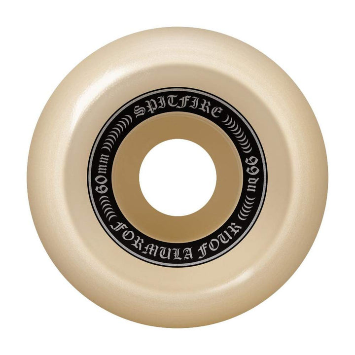 Spitfire Formula Four OG Classic Skateboard-Räder, 4 Stück, 55 mm Nat/Rot 60mm, Nat/Rot 60mm