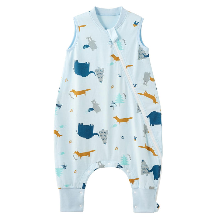 Duomiaomiao Schlafsack mit füssen, Sommerschlafsack mit füssen,100% Baumwolle Baby,Sommerschlafsäcke