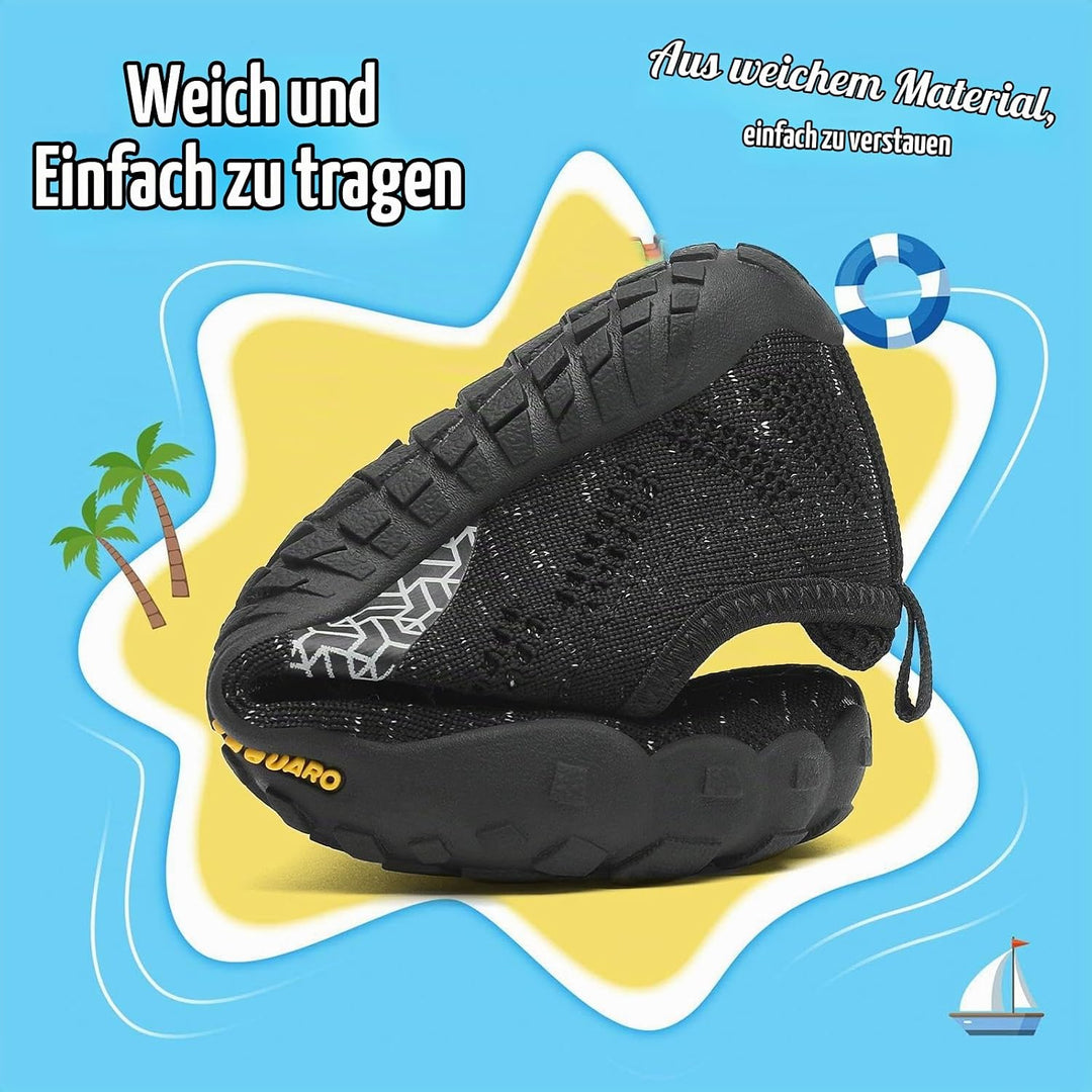 SAGUARO Kinder Barfussschuhe Schnell Trocknend Badeschuhe,24-36 EU 26 EU Schwarz, 26 EU Schwarz