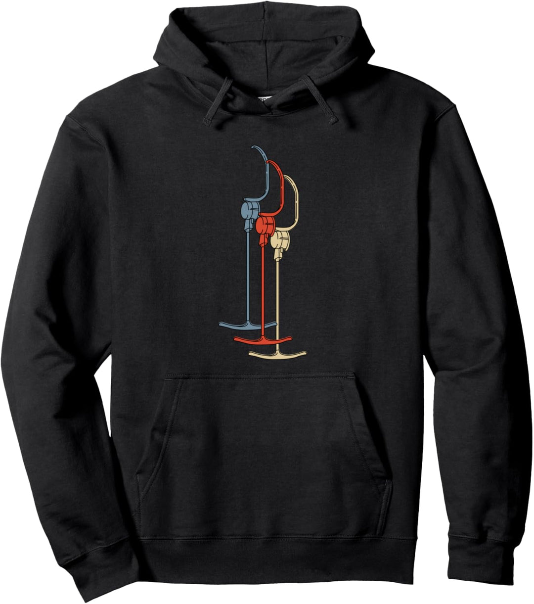 Ankerlift T-Bar Lift Skifahren Retro Winter Ski Pullover Hoodie