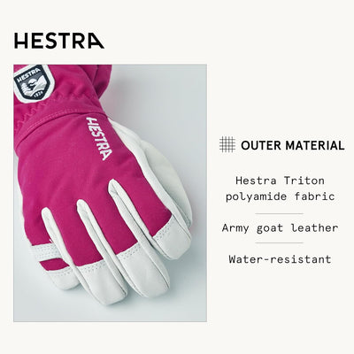 HESTRA Army Leather Heli Ski Jr. - 5 Finger, 5