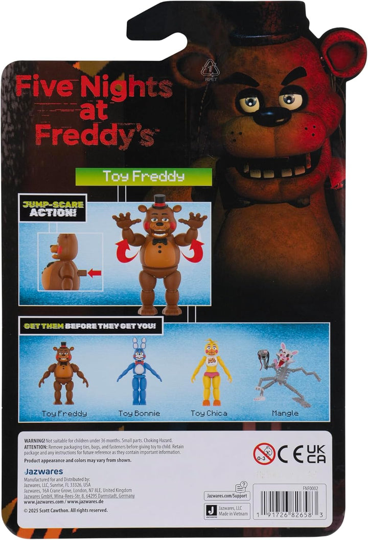 Five Nights at Freddy’s FNF0002 - Toy Freddy - 12,5 cm - bewegliche Figur mit Schreckfunktion und Au