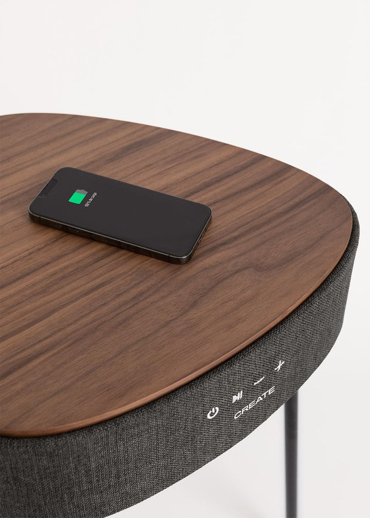 CREATE / Speaker Table 180 / Tischlautsprecher aus Dunkelholz/Unidirektionale Tonqualität 180º, Blue