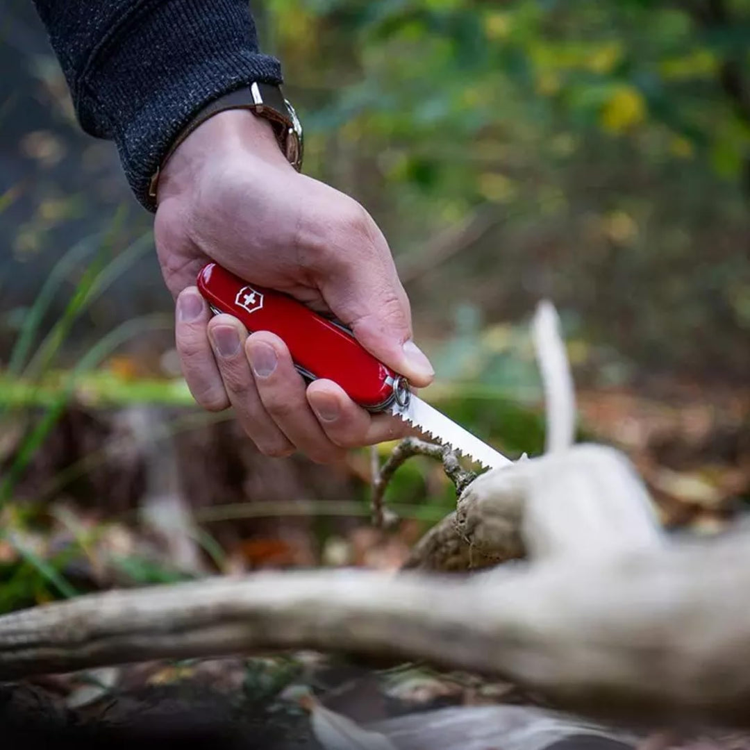 Victorinox Taschenmesser Swiss Champ (33 Funktionen: Metallfeile, Mini-Schraubendreher) rot Rot Tran
