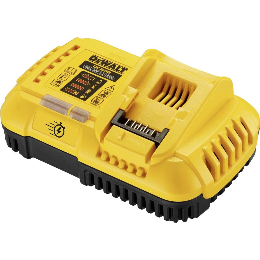 Dewalt System-Schnellladegerät DCB118 (für alle 18V & 54V XR Akkus, 2-Stufen Ladeprozess, LED-Anzeig