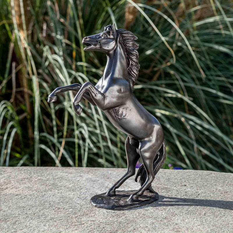 IDYL Bronze-Skulptur EIN Sich aufbaeumendes Pferd | 24x7x19 cm | Tierfigur aus Bronze handgefertigt